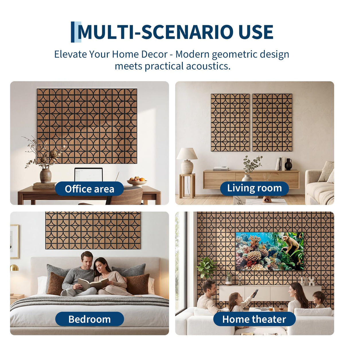 Diseño decorativo 3D con listones de madera de roble Garvee